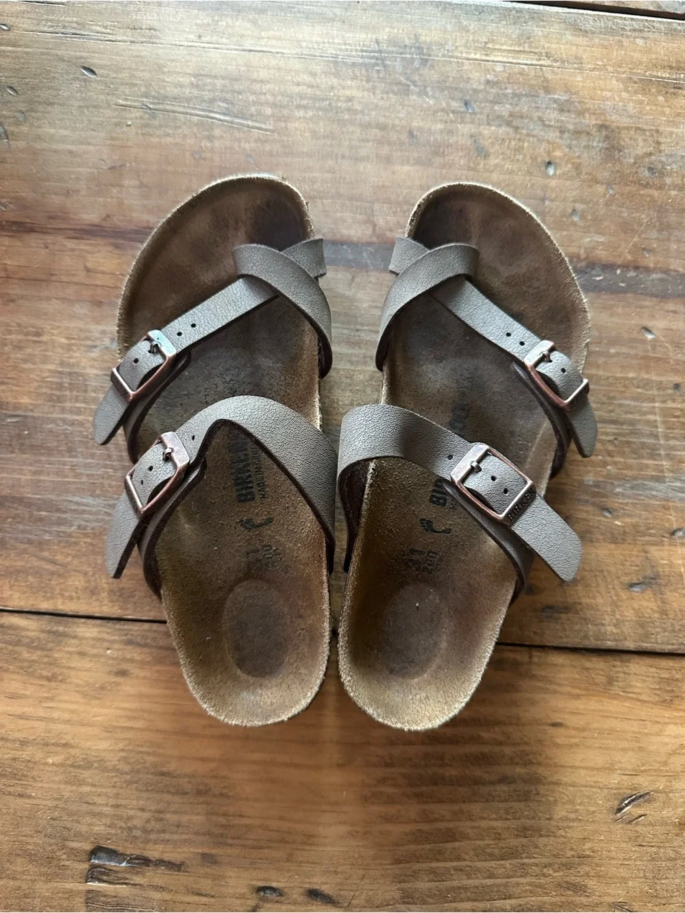 Birkenstock Mayari Brown Leather Sandals Size 31